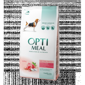 Optimeal Hrana uscata caini de talie medie - Curcan 1,5kg ieftina