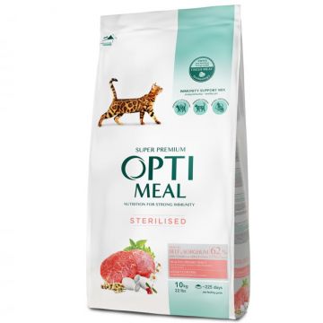 Optimeal Hrana uscata pentru pisici sterilizate - Vita si Sorg, 10 kg de firma originala