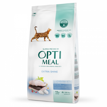 Optimeal Hrana uscata pisici adulte - cu peste Cod, 10kg ieftina