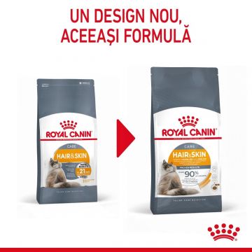 Royal Canin Hair&Skin Care Adult hrană uscată pisică, piele și blană, 400g ieftina