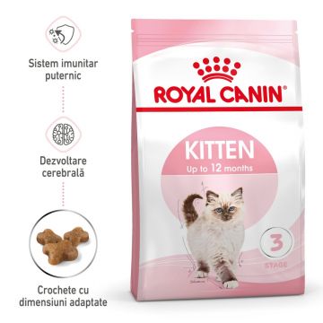 Royal Canin Kitten hrană uscată pisică junior, 2kg de firma originala