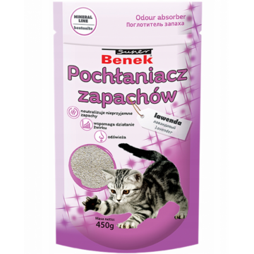 Super Benek, Neutralizator mirosuri pentru litiera pisicii, lavanda 450g ieftin