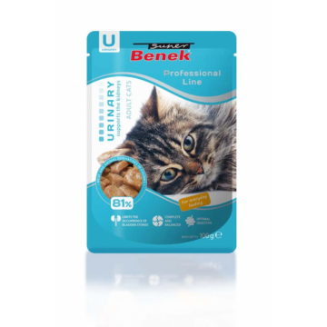 Super Benek Urinary, Hrana umeda pentru pisici adulte, 24x100g ieftina