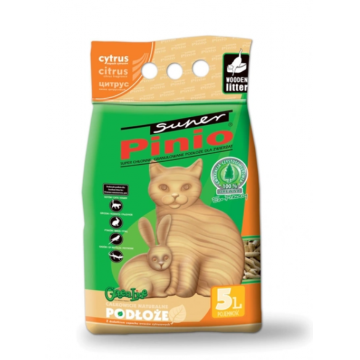 Super Pinio Pelet, Asternut igienic pentru animale de companie,lamaie, 5l, 3.5kg de firma original