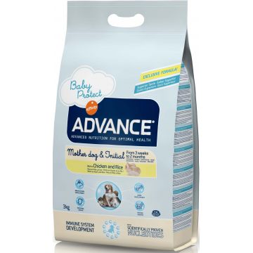 ADVANCE Mother dog & Initial - Hrană pentru câini PUPPY PROTECT, Pui şi orez 3kg