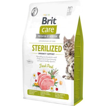 BRIT CARE Hrană uscată pentru pisici sterilizate, Sterilized Immunity Support de firma originala