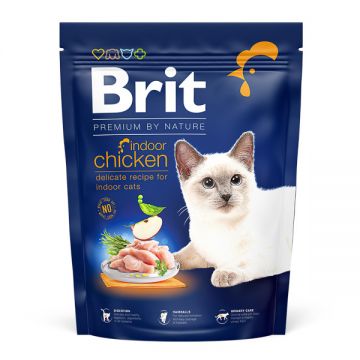 Brit Premium by Nature, Indoor, Pui, hrană uscată pisici de interior, 300g ieftina