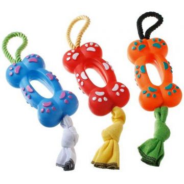 CAMON Jucărie din vinilin pentru câini în formă de Os, cu mânere ieftina