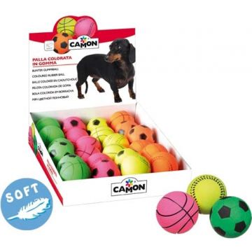 CAMON Jucărie pentru câini, Minge de cauciuc moale, diverse culori ieftina