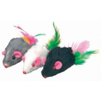 CAMON Jucărie pentru pisici Şoricel cu pene, 5cm