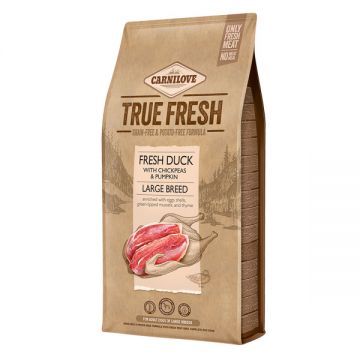 Carnilove True Fresh Adult Large cu Rață, hrană uscată fără cereale câini, 11.4kg ieftina