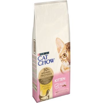 CAT CHOW Hrană uscată KITTEN pentru pisicuţe şi pisici gestante, cu Pui