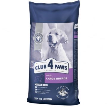 Club 4 Paws Hrana uscata caini adulti de talie mare, 20kg la reducere