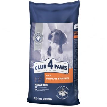 Club 4 Paws Hrana uscata caini de talie medie, 20kg de firma originala