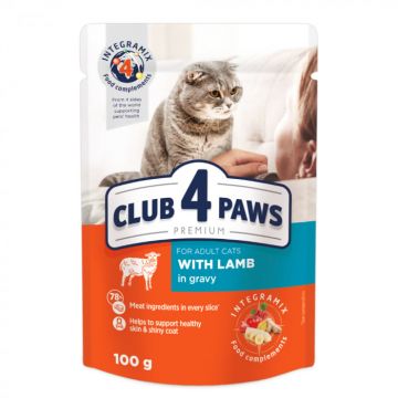 Club 4 Paws Premium Hrana umeda pisici, Miel in sos set 24 100g ieftina
