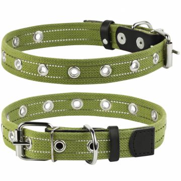 Collar, Zgarda caini adimensionala, 25mm latime, 53cm lungime, verde, (6755)