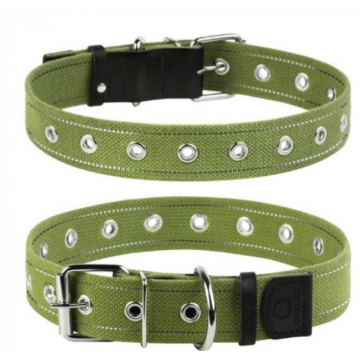 Collar, Zgarda caini adimensionala, 35mm latime, 63cm lungime, verde, (6756)