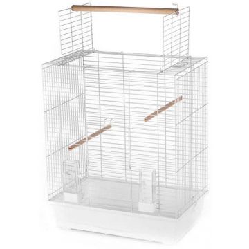 DUVO+ Colivie pentru păsări, gratii albe 54x34x65,5cm
