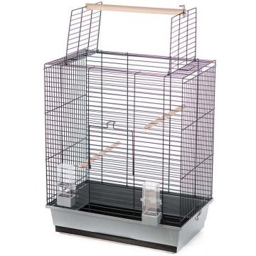 DUVO+ Colivie pentru păsări, gratii gri 54x34x65,5cm