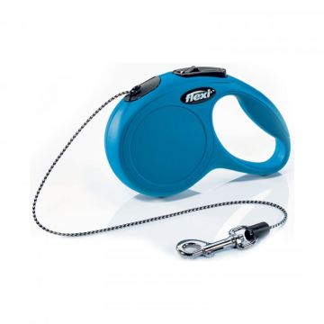 Flexi New Classic, Cat XS Cord, lesa retractabila pentru pisici, 3m, albastra