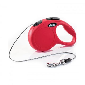 Flexi New Classic, Cat XS Cord, lesa retractabila pentru pisici, 3m, rosie de firma original