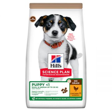 Hill's SP Nograin, Junior XS-M, Pui, hrană uscată fără cereale câini junior, 2.5kg