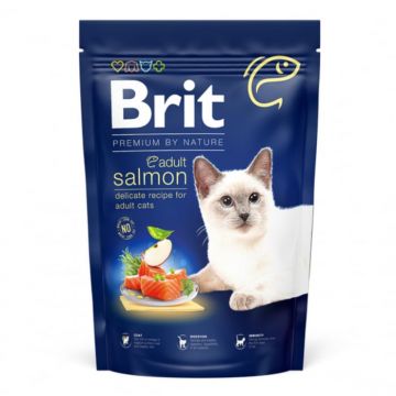 Hrana Uscata Brit Premium by Nature Cat Adult Salmon 1.5 kg la reducere