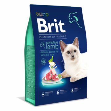 Hrana Uscata Brit Premium by Nature Cat Sensitive Lamb 8 kg