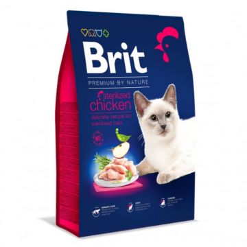 Hrana Uscata Brit Premium by Nature Cat Sterilized Chicken 8 kg la reducere