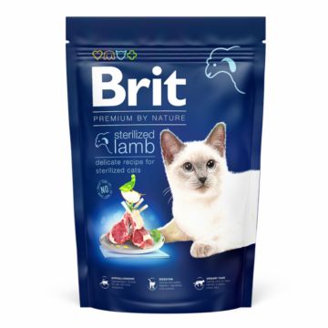 Hrana Uscata Brit Premium by Nature Cat Sterilized Lamb 1,5 kg