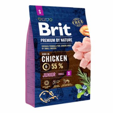 Hrana uscata pentru caini Brit Premium by Nature Junior S 3 kg la reducere