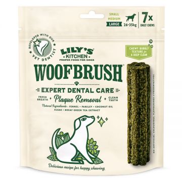 Lily's Kitchen Woofbrush Large Natural Dental Dog Chew 7 pack, 329g de firma originala