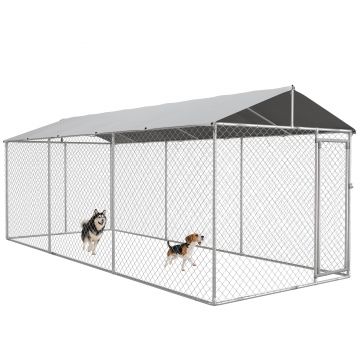 PawHut Cusca Caini Exterior, Amprentă Mare 6x2,3x2,3m, Protecție și Confort | Aosom Romania