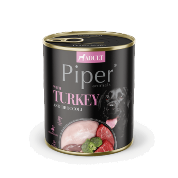 Piper Adult Dog, Carne de Curcan si Broccoli, 800 g