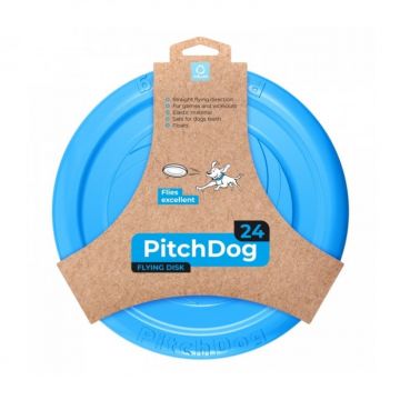 PitchDog 24, disc de joc pentru caini (frisbee), 24cm, albastru