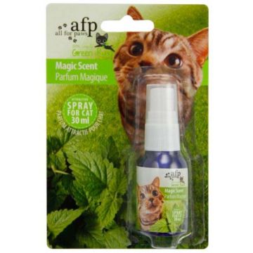 ALL FOR PAWS Green Rush Spray atractant cu iarba pisicii, 30ml, 3x3x9cm