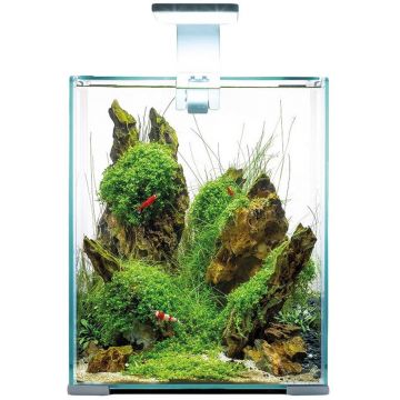 AQUAEL Acvariu echipat SHRIMP SET Day&Night, Alb