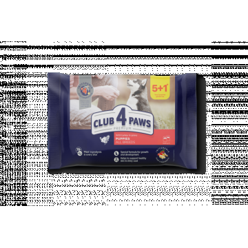 Club 4 Paws Hrana umeda catei - curcan, set 5+1, 6 80 g de firma originala