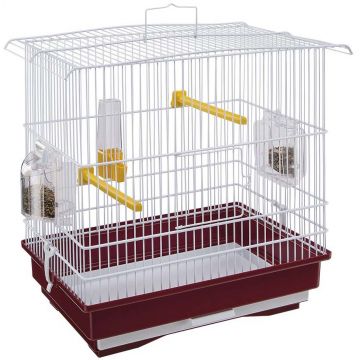 FERPLAST Colivie pentru păsări GIUSY Albă 39x26x37cm