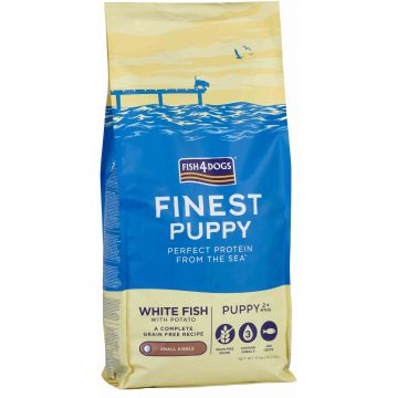 FISH4DOGS Finest PUPPY Peşte alb şi Cartofi, Small Kibble
