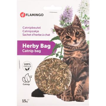 FLAMINGO Catnip Plic cu iarba pisicii, pentru educare şi joacă 15g