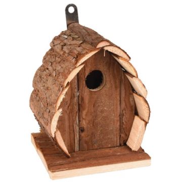 FLAMINGO Cuib GUIDO din lemn pentru păsări, 13X13X17cm