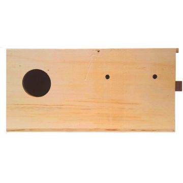FLAMINGO Cuib orizontal, din lemn pentru Agapornis 25x15x15cm
