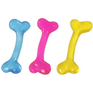 FLAMINGO Jucărie pentru câini GOOD4FUN în formă de Os 15cm, diferite culori