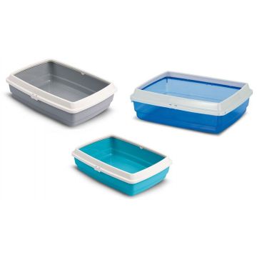 FOP Litieră cu margine, pentru pisici mari 53x38x16cm, diverse culori