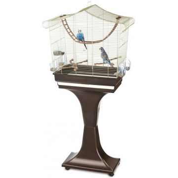 IMAC Colivie pentru păsări SOFIA maro, cu suport 63x33x61(133)cm