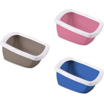 IMAC Litieră deschisă pentru pisici FUNNY JUNIOR Alb, 57 x 43 x 28,5 cm