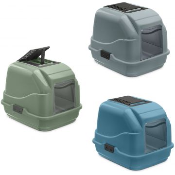 IMAC Litieră pisici Easy Cat din plastic reciclat 50x40x40cm, diverse culori