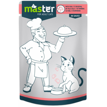 Master Hrana umeda pisici - cu Vitel in sos, 24x80g
