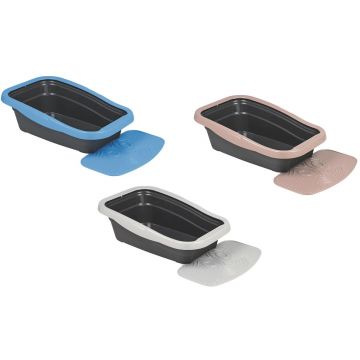 MPS Litieră pentru pisici NELLA, cu margini şi covoraş, 58x38x18 cm, div culori